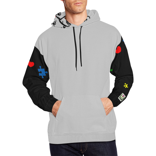 Fairlings Delight's Autism- Love has no words Men's Hoodie 53086Ff9 All Over Print Hoodie for Men (USA Size) (Model H13)