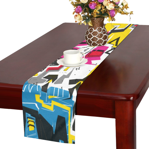 Distorted shapes Table Runner 16x72 inch