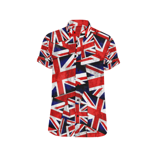 Union Jack British UK Flag Men's All Over Print Short Sleeve Shirt/Large Size (Model T53)