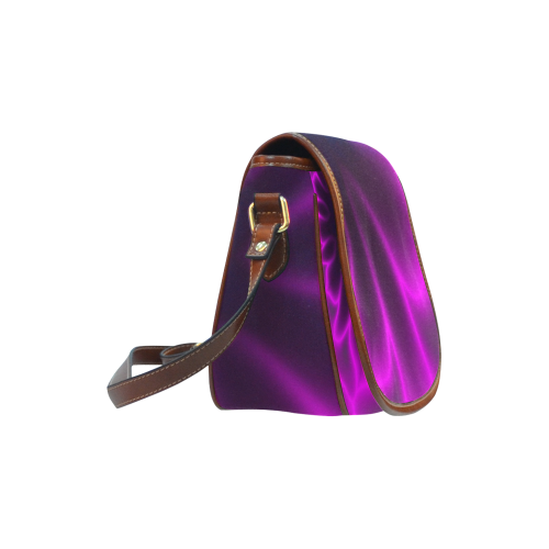 Purple Blossom Saddle Bag/Small (Model 1649) Full Customization