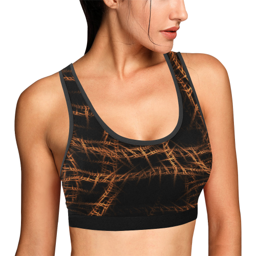 Trapped Women's All Over Print Sports Bra (Model T52)