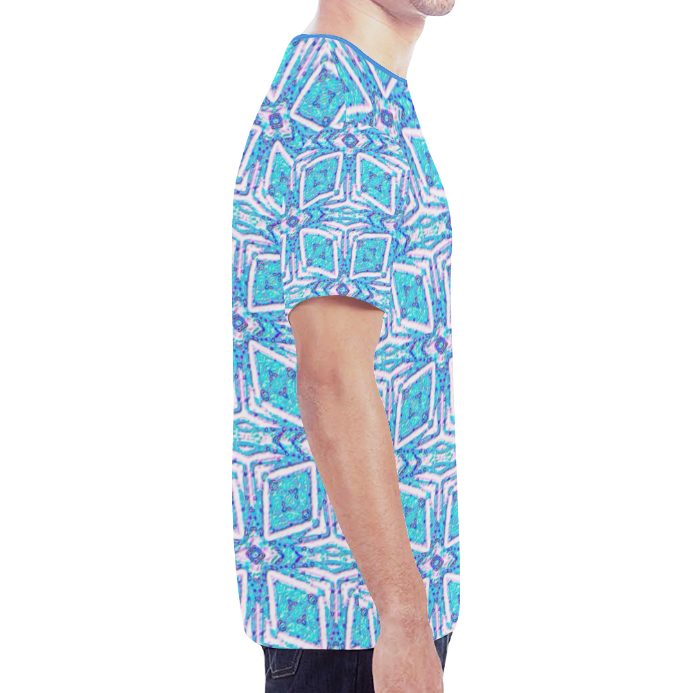 geometric doodle 1 New All Over Print T-shirt for Men/Large Size (Model T45)