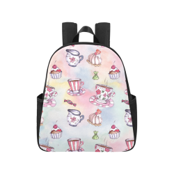 Coffee and sweeets Multi-Pocket Fabric Backpack (Model 1684)