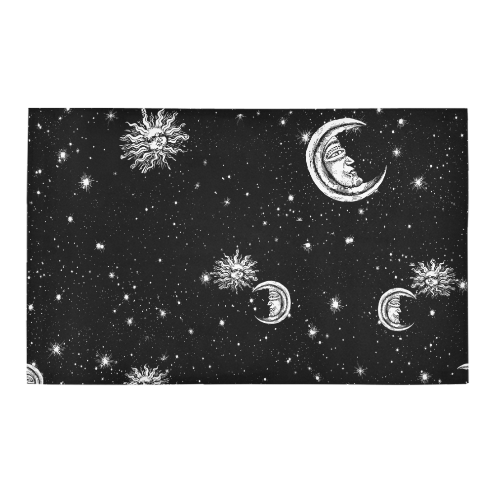 Mystic Stars, Moon and Sun Bath Rug 20''x 32''