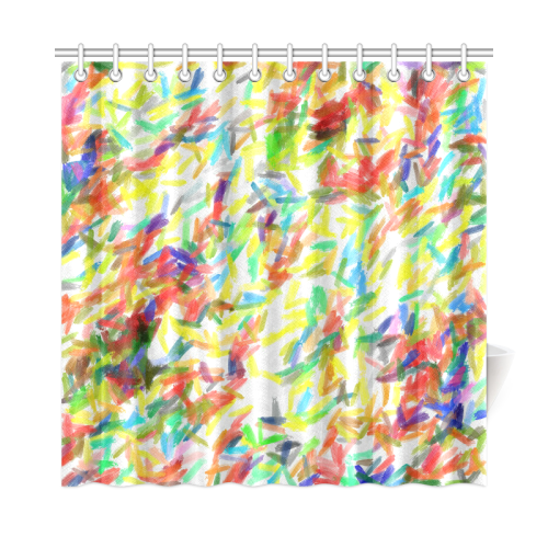 Colorful brush strokes Shower Curtain 72"x72"