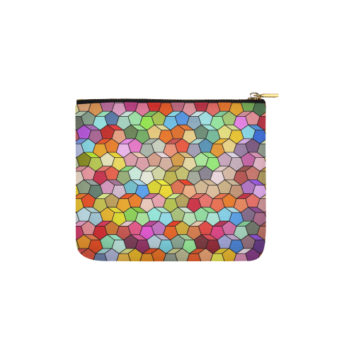 Colorful Polygon Pattern Pouch Carry-All Pouch 6''x5''