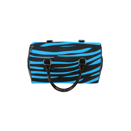 Tiger Stripes Black and Blue Boston Handbag (Model 1621)