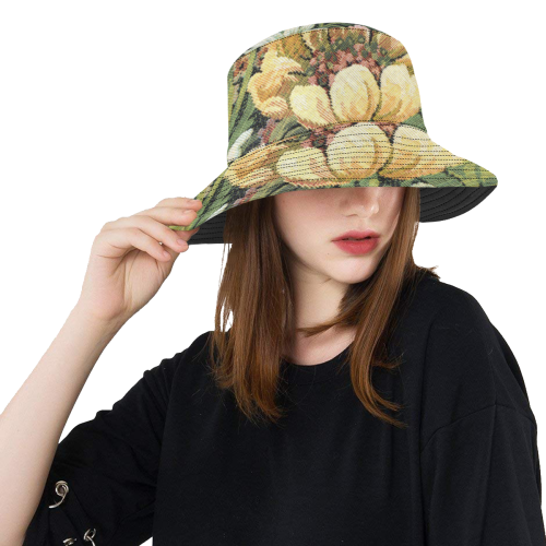 grandma's comfy floral couch All Over Print Bucket Hat