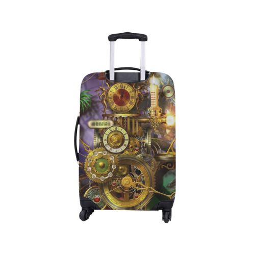 steampunk background Luggage Cover/Small 18"-21"