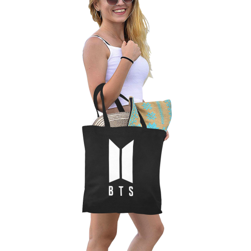 BTS All Over Print Canvas Tote Bag/Small (Model 1697)