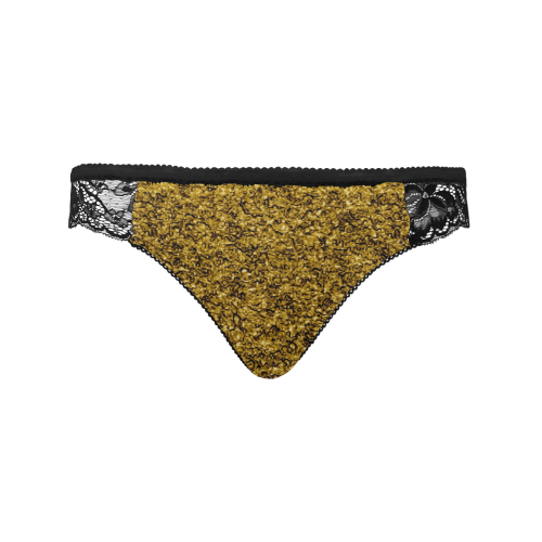 Faux Goldflaked Women's Lace Panty (Model L41)