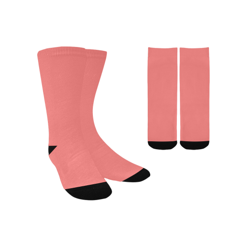 color light red Kids' Custom Socks