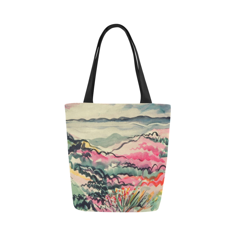 CANVAS TOTE ABSTRACT MEADOW Canvas Tote Bag (Model 1657)