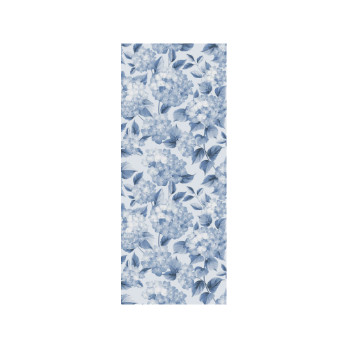 Blue and White Floral Pattern Quarter Socks