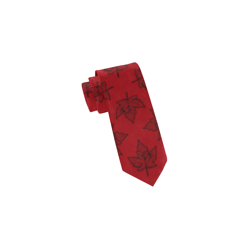 Cool Canada Necktie Retro Red Classic Necktie (Two Sides)