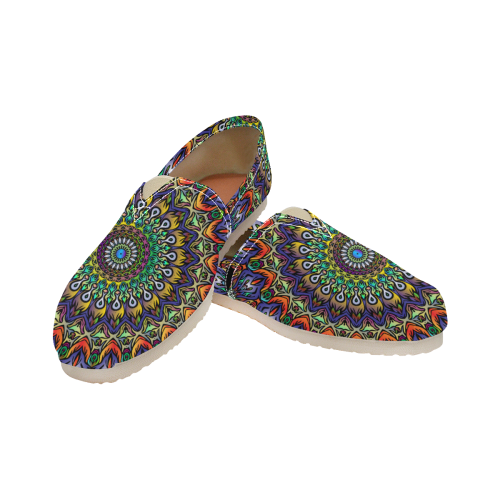 psychedelic shoes Women's Classic Canvas Slip-On (Model 1206)