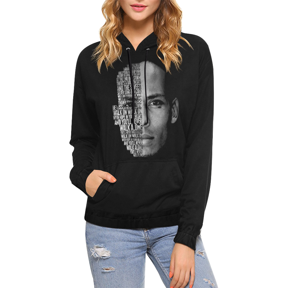 YNWA Virgil All Over Print Hoodie for Women (USA Size) (Model H13)