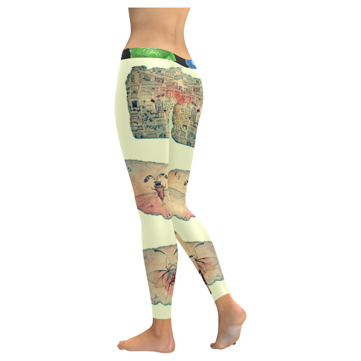 The Insect world Women's Low Rise Leggings (Invisible Stitch) (Model L05)