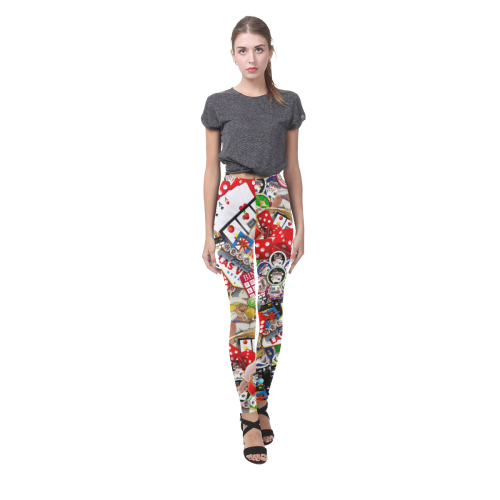 Gamblers Delight - Las Vegas Icons Cassandra Women's Leggings (Model L01)