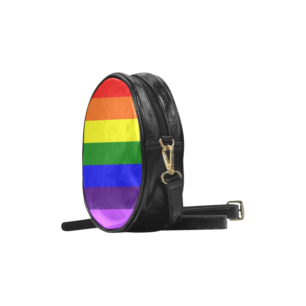 Rainbow Flag (Gay Pride - LGBTQIA+) Round Sling Bag (Model 1647)
