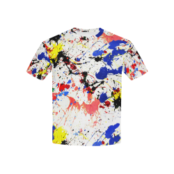 Blue and Red Paint Splatter Kids' All Over Print T-shirt (USA Size) (Model T40)