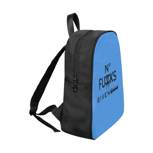 No F Given Blue Fabric School Backpack (Model 1682) (Large)