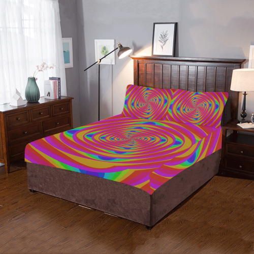 Vortex rainbow 3-Piece Bedding Set