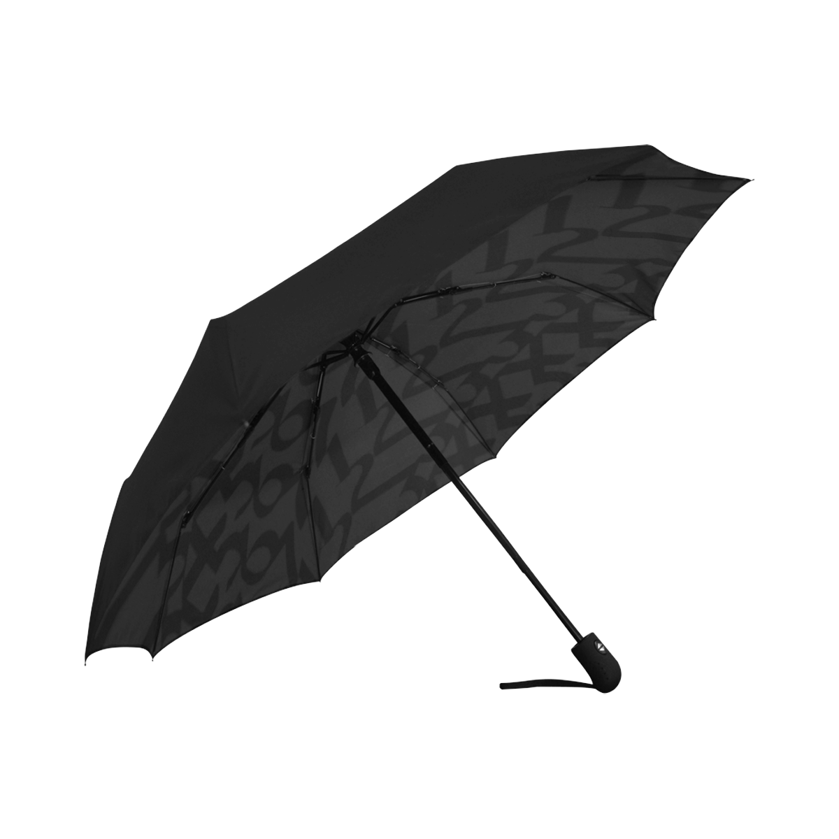 NUMBERS Collection 1234567 Matt/Black Anti-UV Auto-Foldable Umbrella (Underside Printing) (U06)