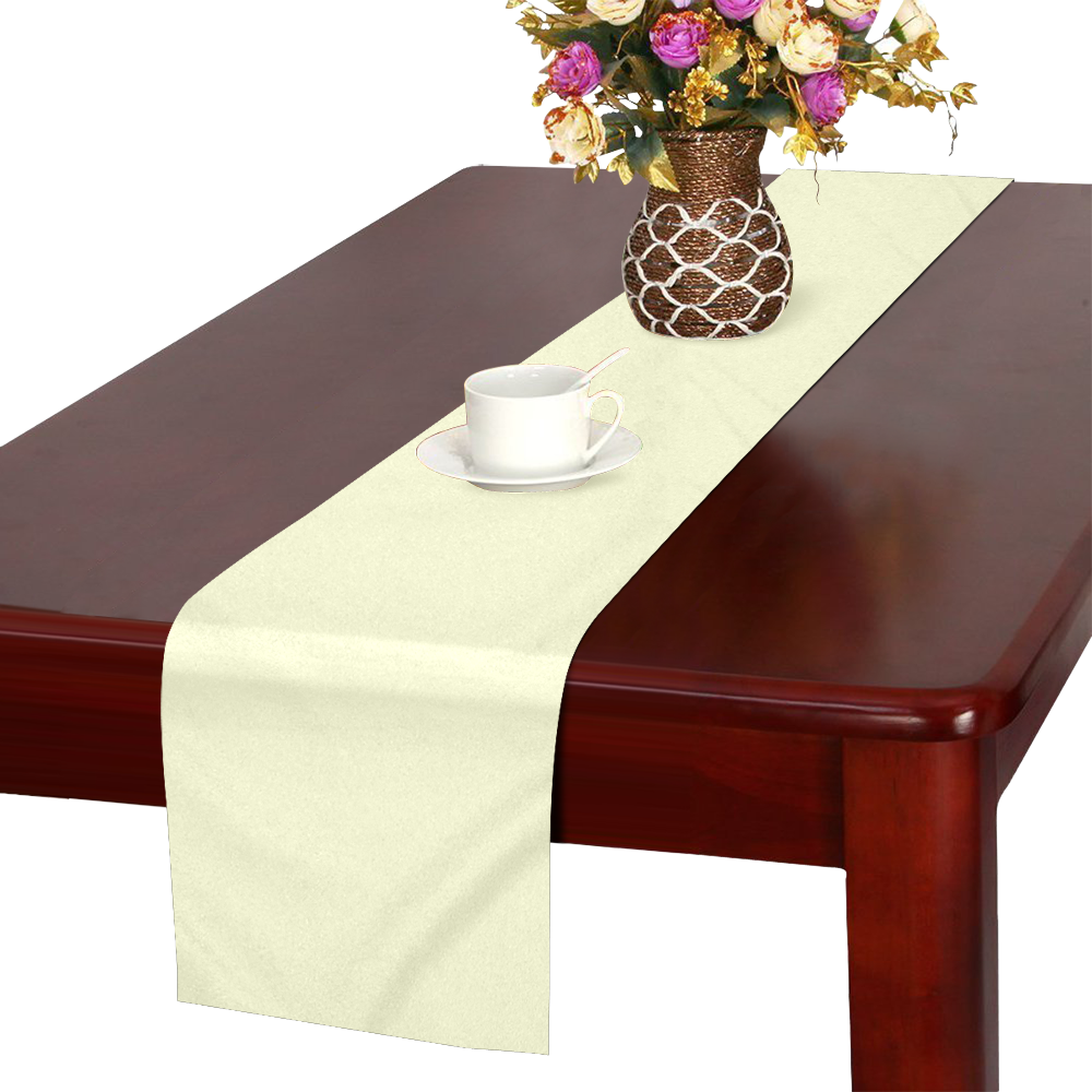 color light goldenrod yellow Table Runner 16x72 inch
