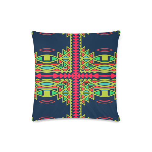 Distorted shapes on a blue background Custom Zippered Pillow Case 16"x16"(Twin Sides)