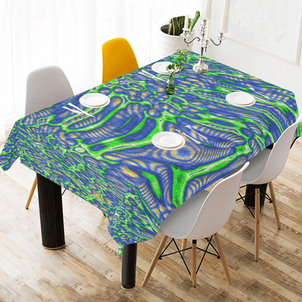 70s chic 2 Cotton Linen Tablecloth 60" x 90"