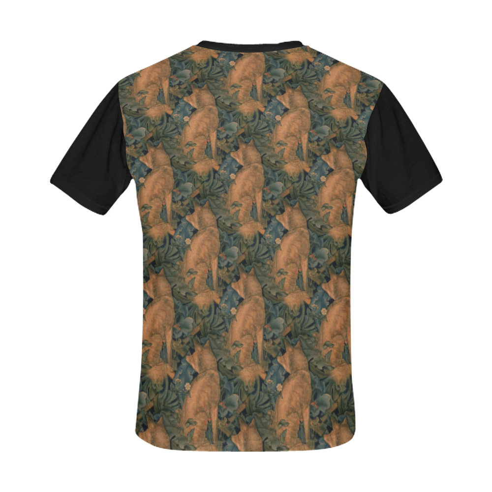 Fox pattern All Over Print T-Shirt for Men/Large Size (USA Size) Model T40)