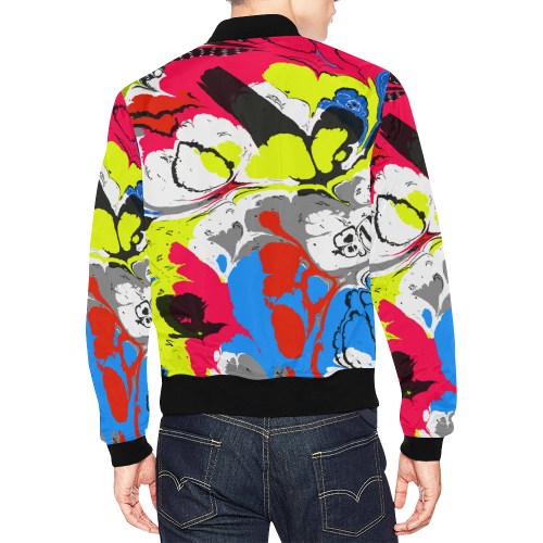 Colorful distorted shapes2 All Over Print Bomber Jacket for Men (Model H19)