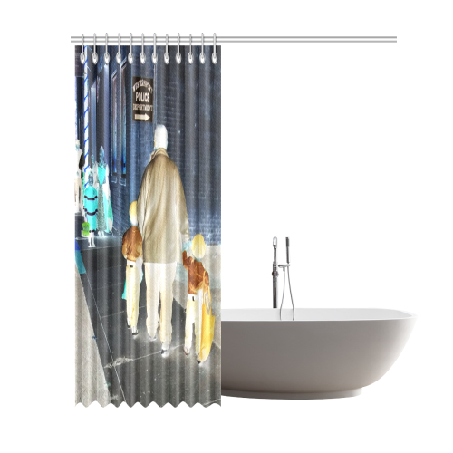 Ghosts roaming the street Shower Curtain 69"x84"