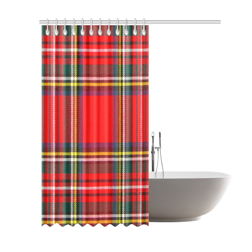 STEWART ROYAL MODERN HEAVY WEIGHT TARTAN Shower Curtain 69"x84"