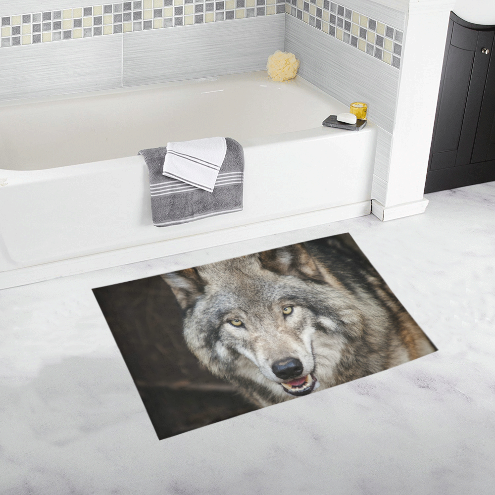 Wolf Bath Rug Bath Rug 20''x 32''