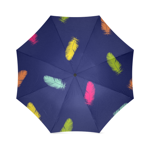 Neon Feathers Foldable Umbrella (Model U01)