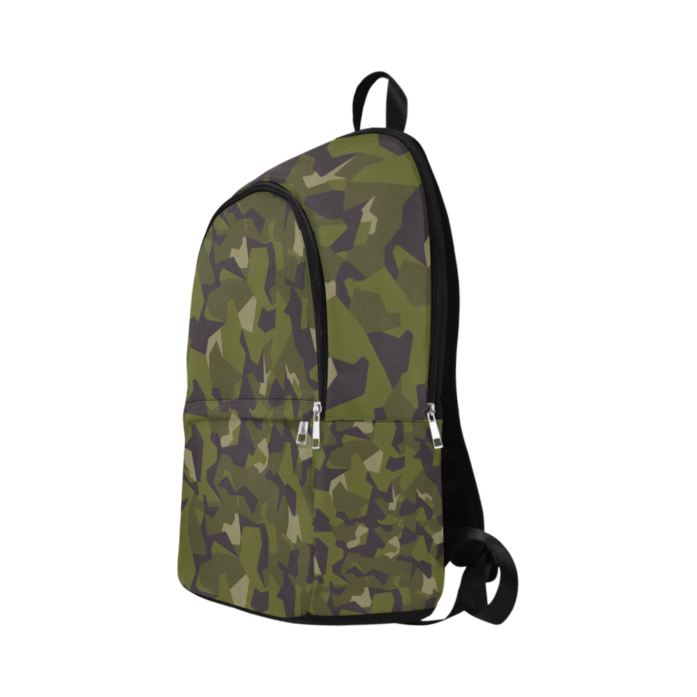 Swedish M90 woodland camouflage Fabric Backpack for Adult (Model 1659)