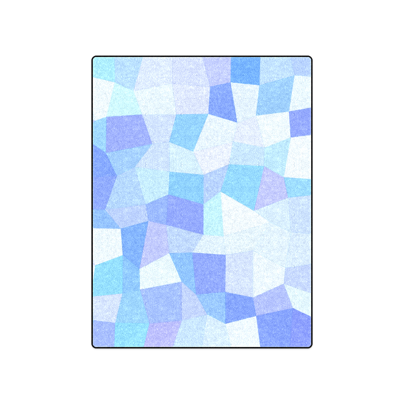Bright Blues Mosaic Blanket 50"x60"