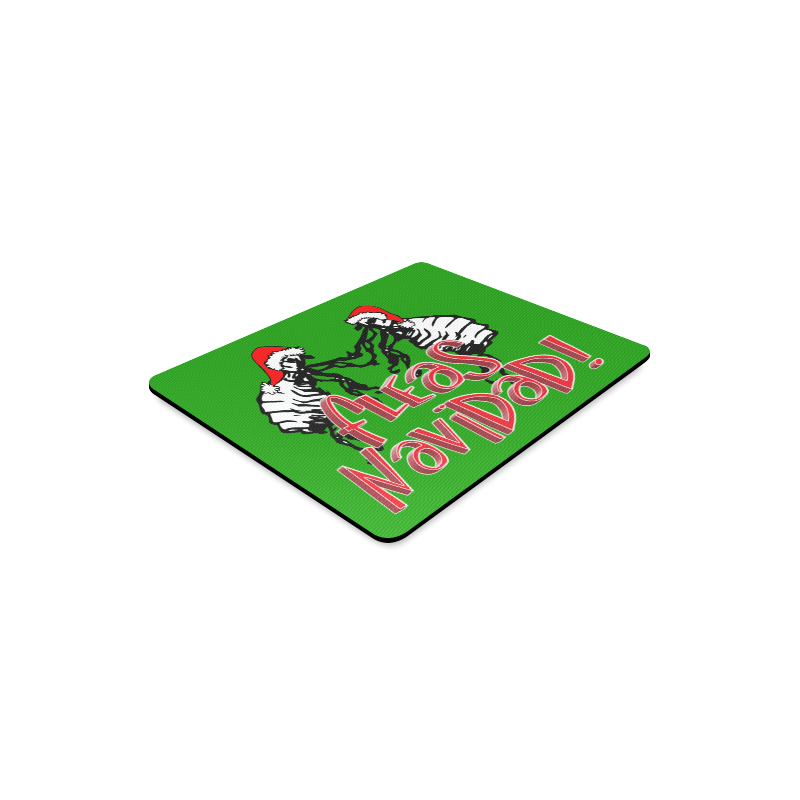 Christmas Fleas Navidad on Green Rectangle Mousepad
