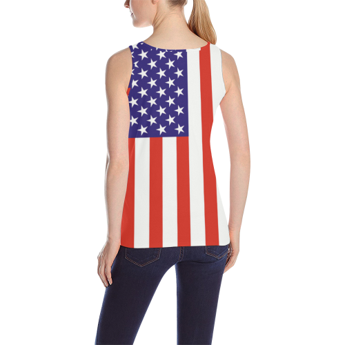 usa flag All Over Print Tank Top for Women (Model T43)