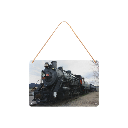 Railroad Vintage Steam Engine on Train Tracks Metal Tin Sign 12"x8"