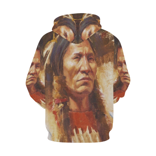 Native American All Over Print Hoodie for Men/Large Size (USA Size) (Model H13)