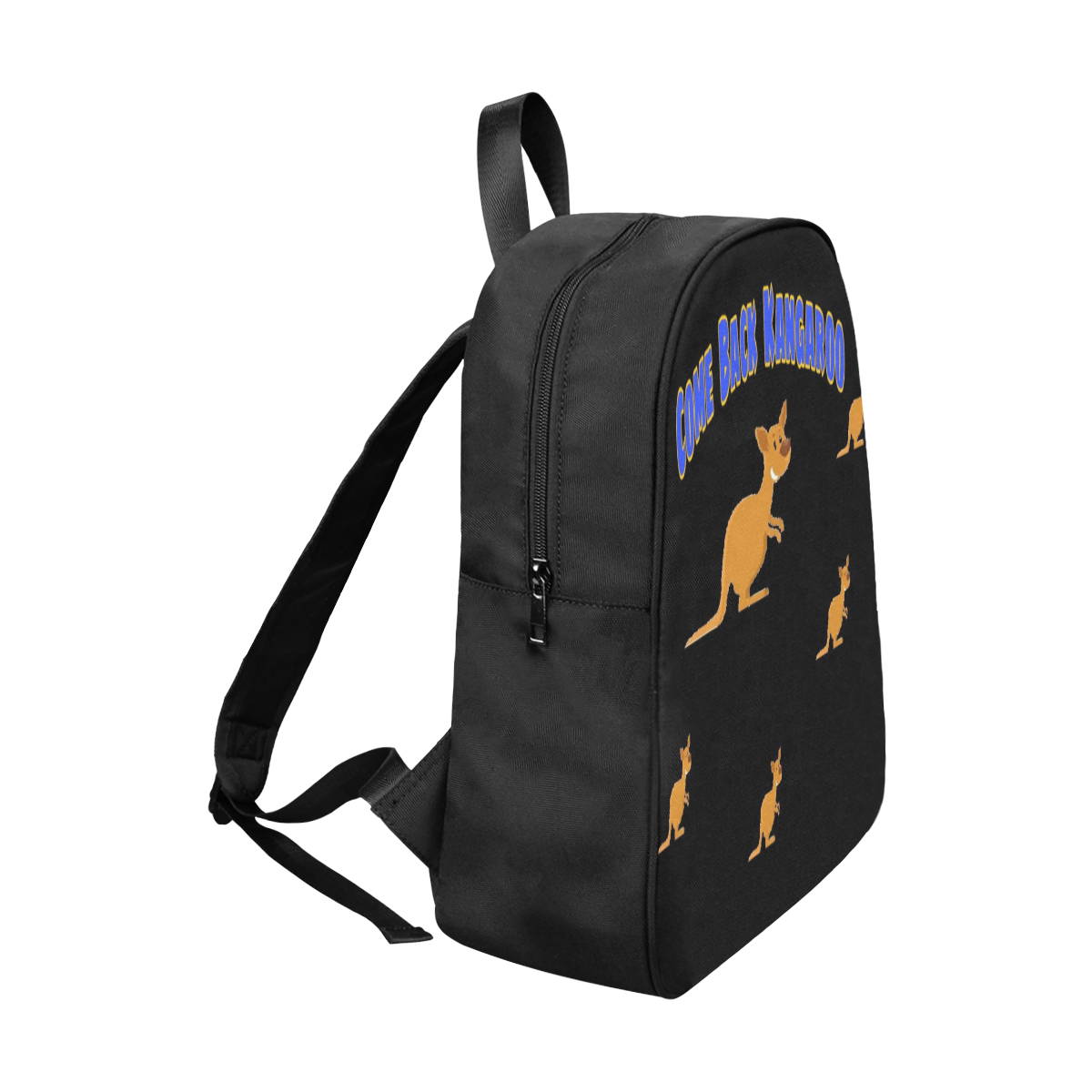 Black Come Back Kangaroo Fabric School Backpack (Model 1682) (Large)