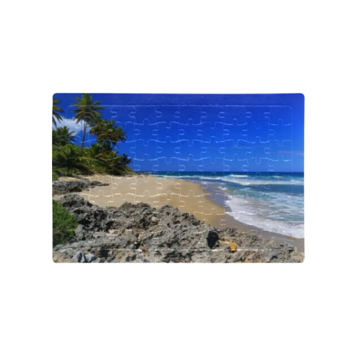 Blue Sky Ocean Beach A4 Size Jigsaw Puzzle (Set of 80 Pieces)