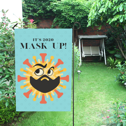 Garden Flag Mask Up COVID-19 Garden Flag 12‘’x18‘’（Without Flagpole）