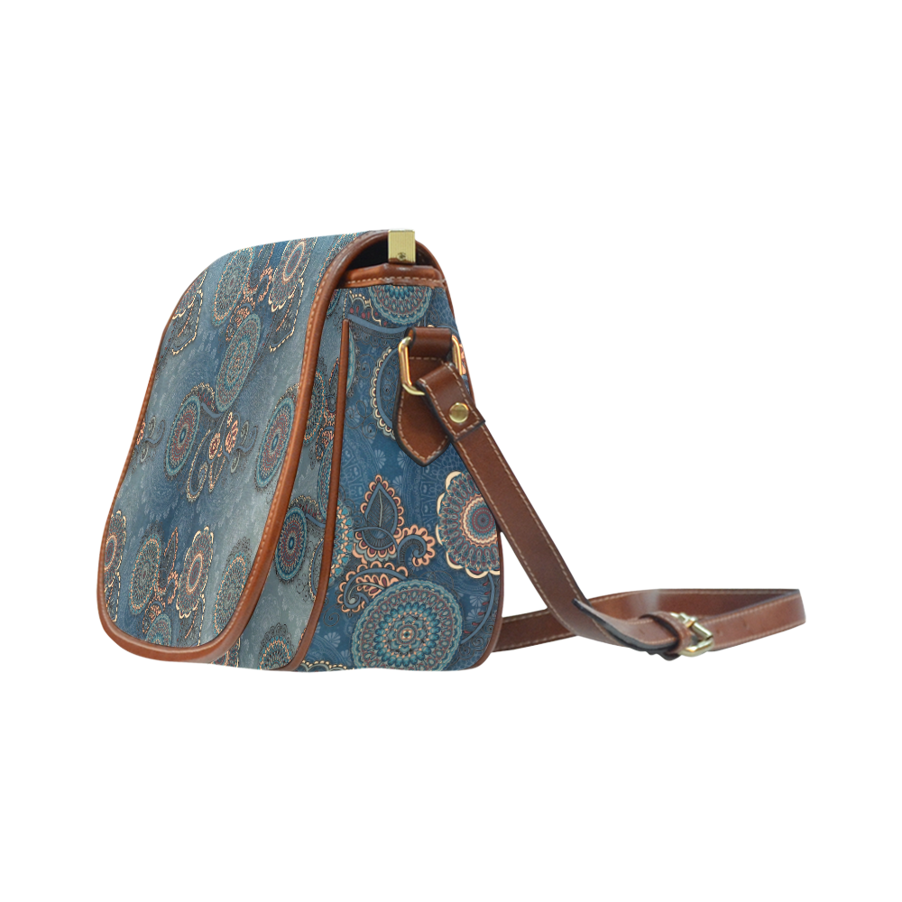 Mandalas Saddle Bag/Small (Model 1649) Full Customization