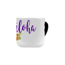 Tropical Aloha Hibiscus Bouquet Heart-shaped Morphing Mug