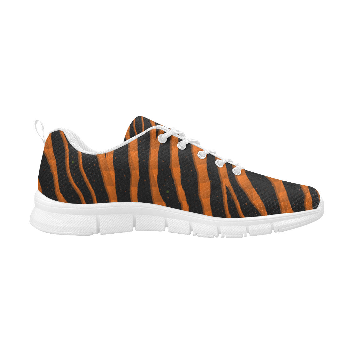 Ripped SpaceTime Stripes - Orange Women's Breathable Running Shoes (Model 055)