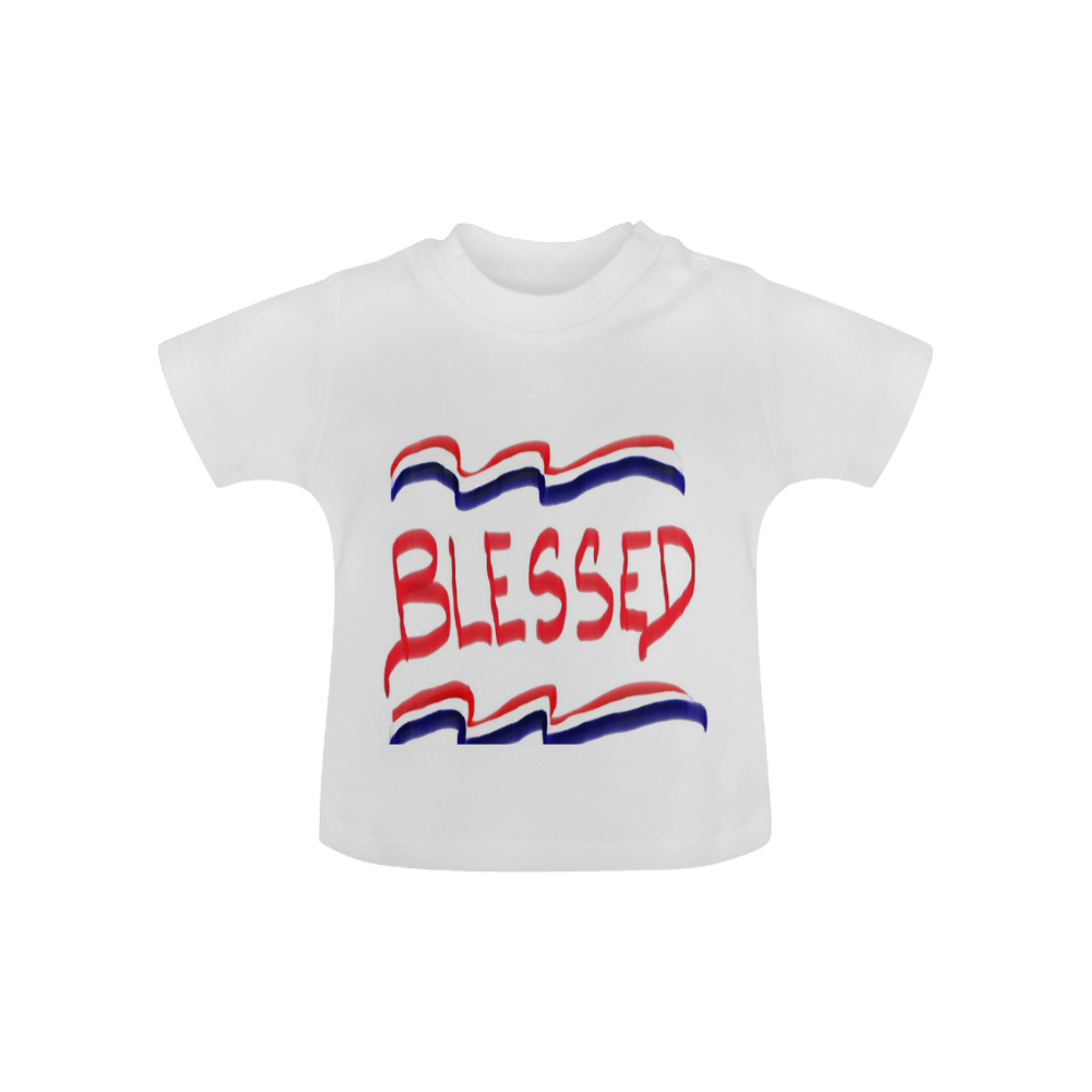 Blessed Red, White and Blue Design By Me by Doris Clay-Kersey Baby Classic T-Shirt (Model T30)